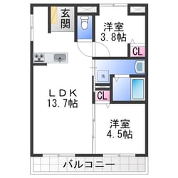 Chainon高石の物件間取画像